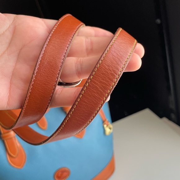 Dooney and Bourke AWL Mediterranean Blue Leather Tote Bucket Bag Purse R… - Picture 8 of 17